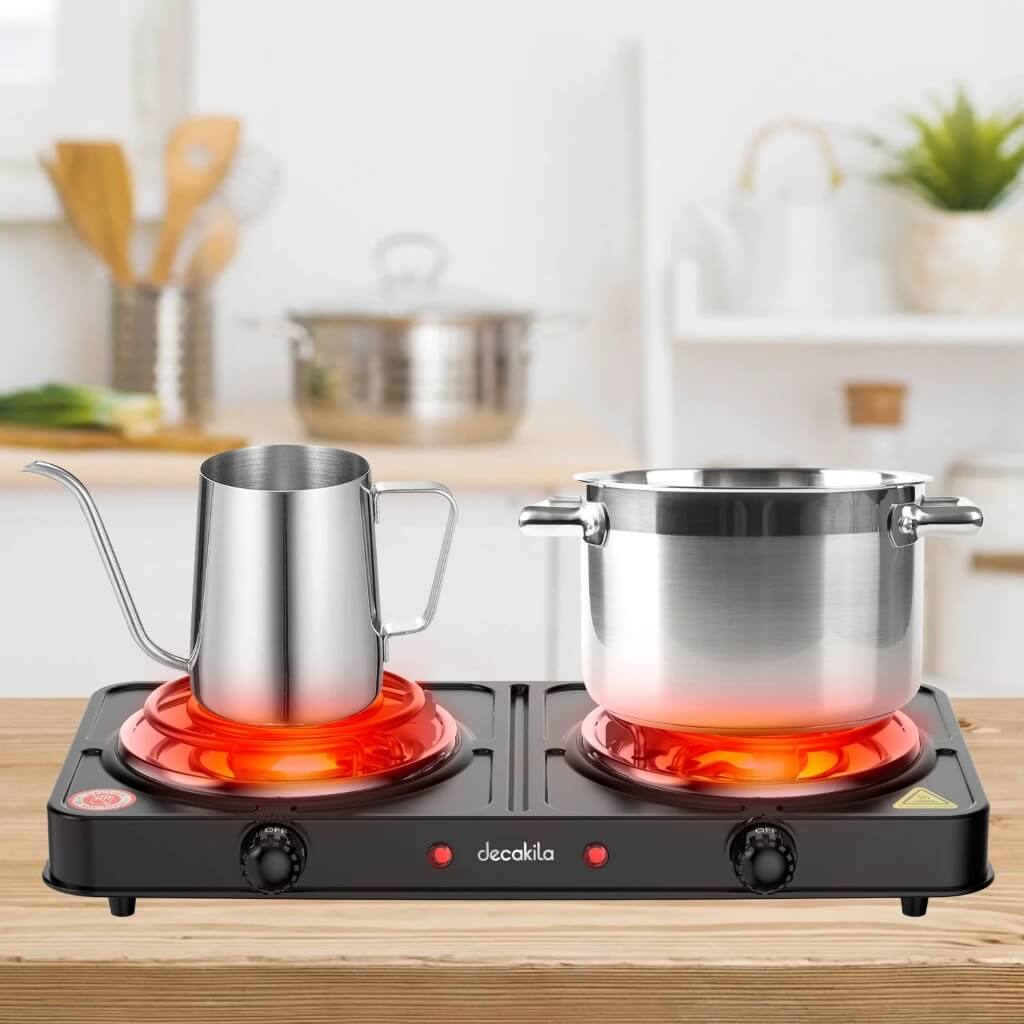 Decakila Plantilla Eléctrica 1000W 2 Discos (KUCC002B)