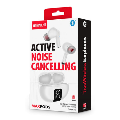 Maxell Audífonos Inalámbricos TWS Active Noise Cancelling Maxpods