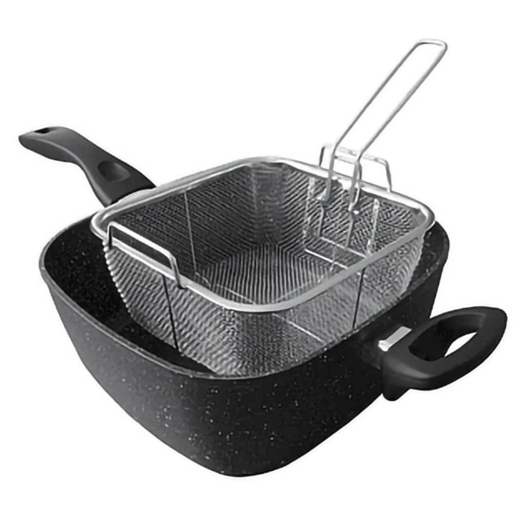 Westinghouse Set Sartén Freidora Acabado Mármol WCCS0009D24MBB, 4 piezas