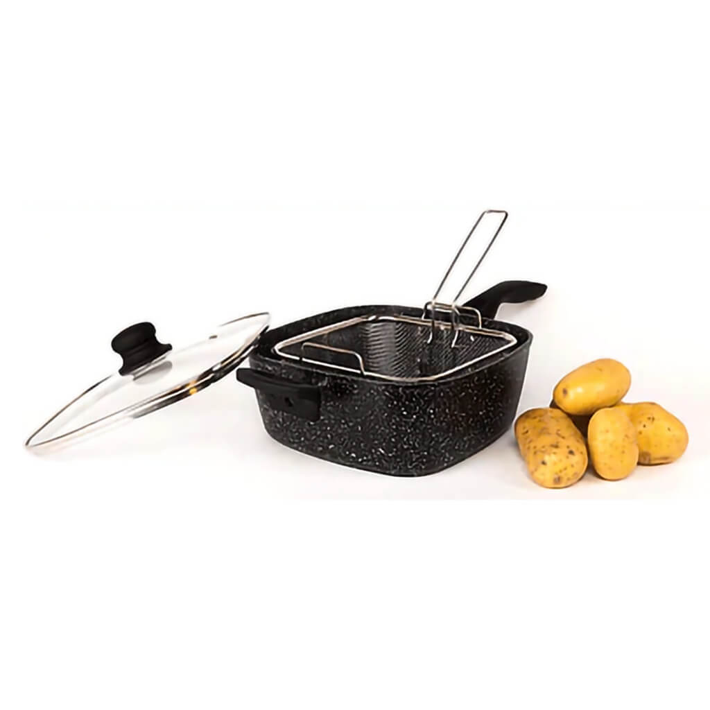 Westinghouse Set Sartén Freidora Acabado Mármol WCCS0009D24MBB, 4 piezas