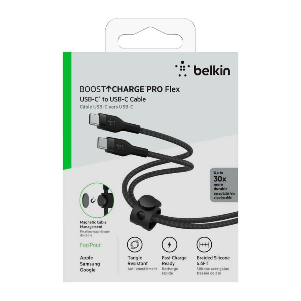 Belkin Cable USB-C a USB-C Macho Boost Charge Pro Flex, 2 Metros