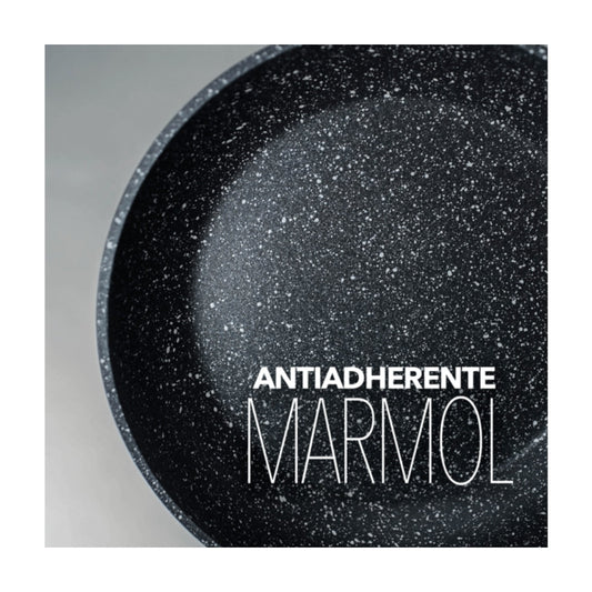 Monix Set de Ollas de Mármol Rojo, 12 Piezas