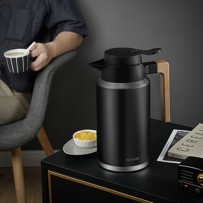 Tafuco Botella Térmica Acero Inoxidable Mango de Madera