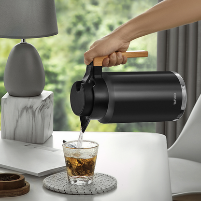 Tafuco Botella Térmica Acero Inoxidable Mango de Madera