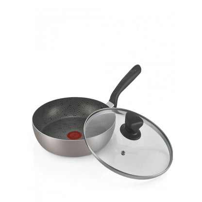 Imusa Sartén con Tapa de Vidrio, 25 cm