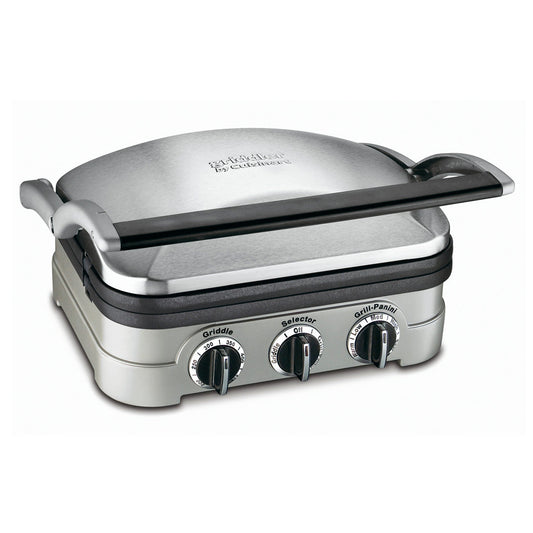 Cuisinart Plancha Parrilla Panini 5 en 1, GR4NP1