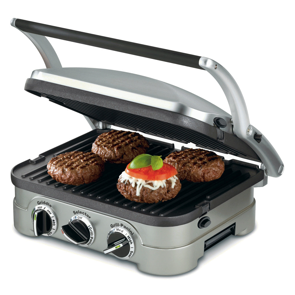 Cuisinart Plancha Parrilla Panini 5 en 1, GR4NP1