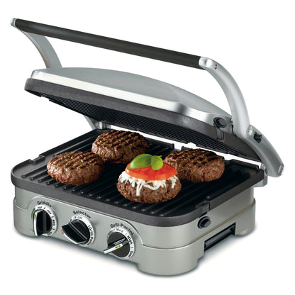 Cuisinart Plancha Parrilla Panini 5 en 1, GR4NP1